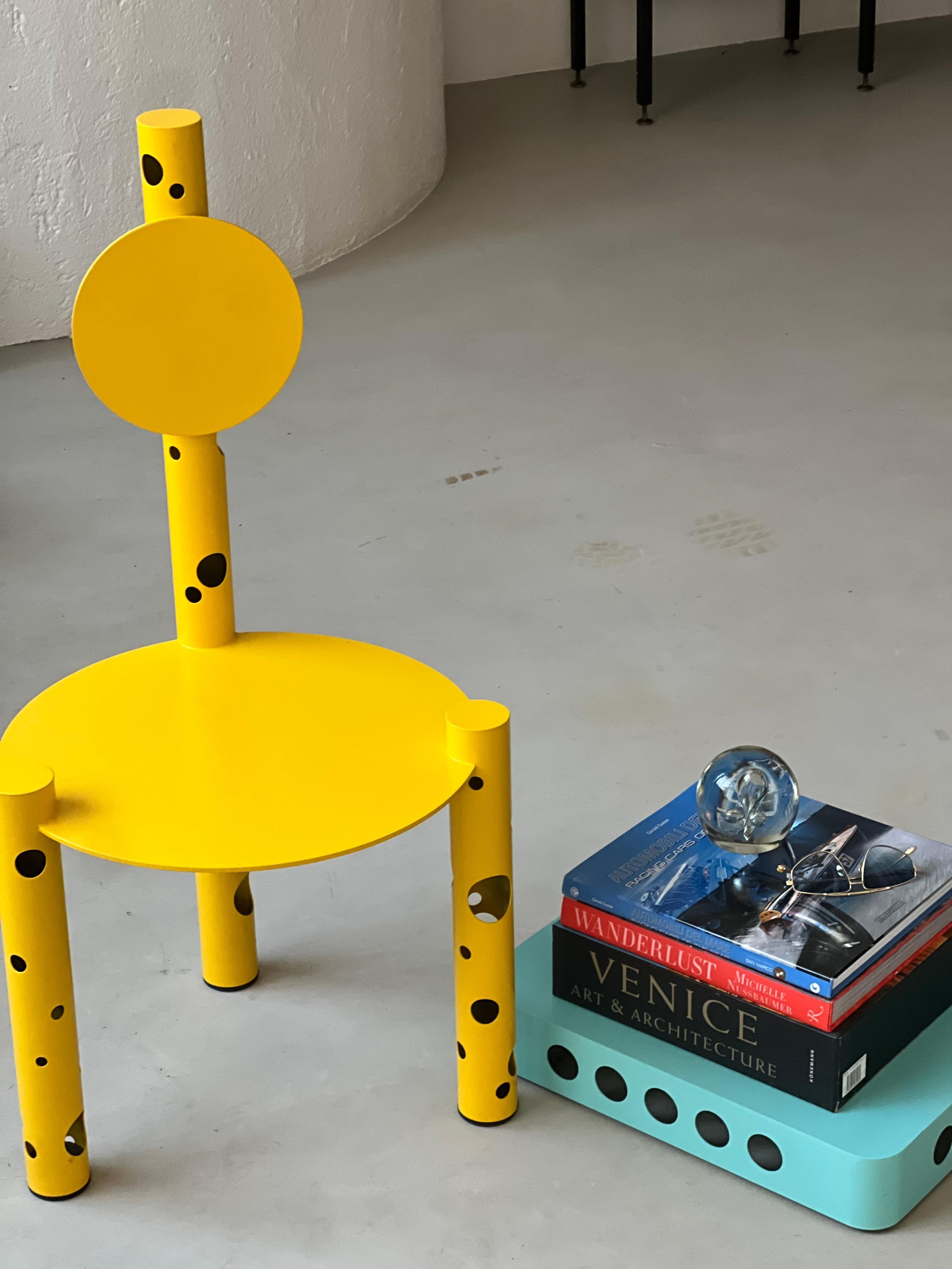 Sculptural Chair ''Silos'' by Spinzi in bright yellow For Sale 10