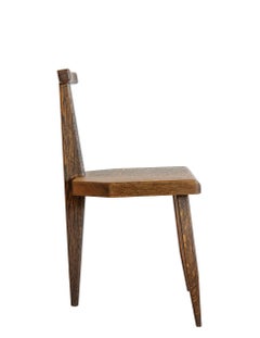 Sculptural Chair, Solid Black Oak, Contemporary Danish Artist, One Piece, Unika