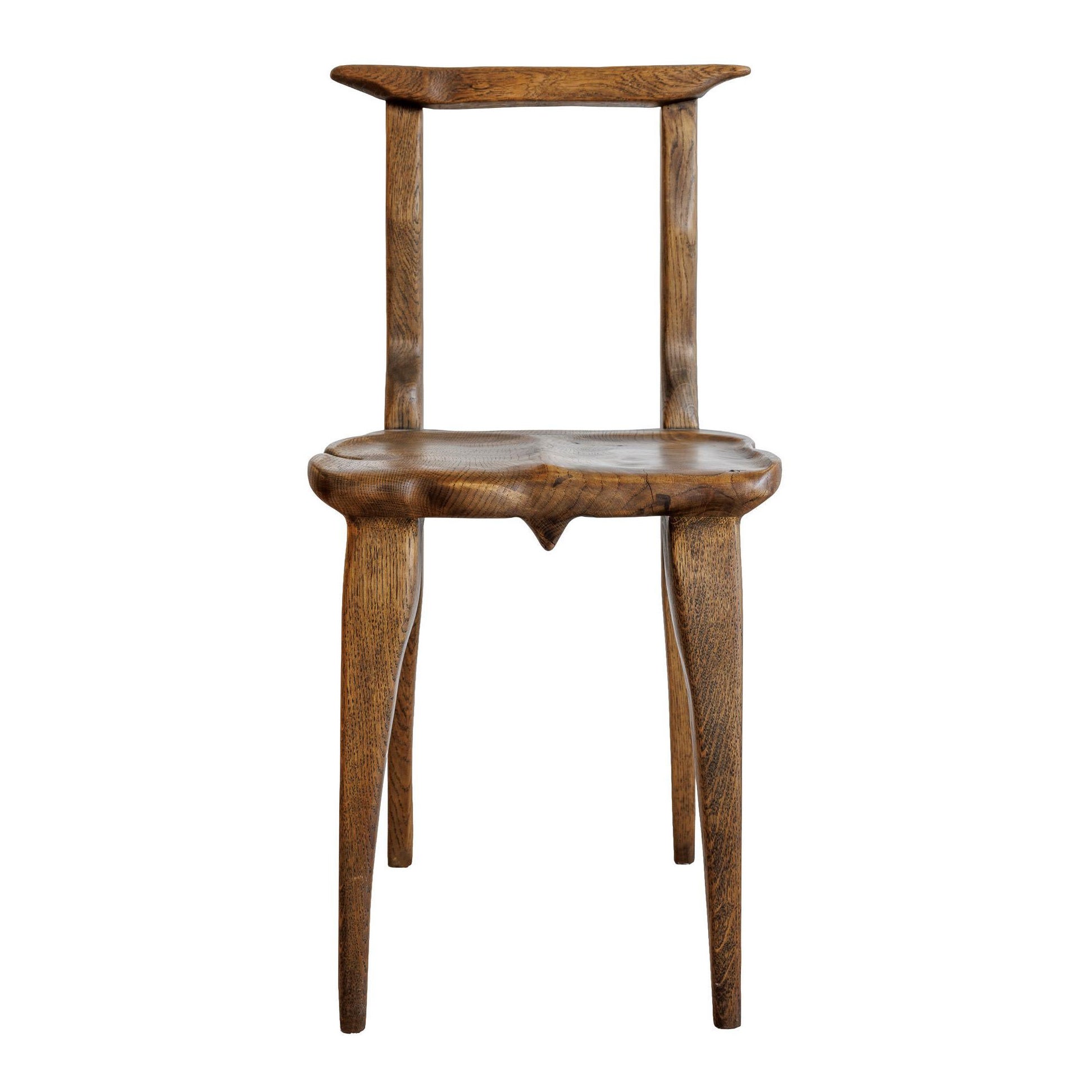 Sculptural Chair, Solid Black Oak, Contemporary Danish Artist, One Piece, Unika For Sale