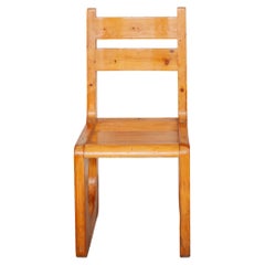 Sculptural Chairs in Solid Pine in Style of Charlotte Perriand, 1960's