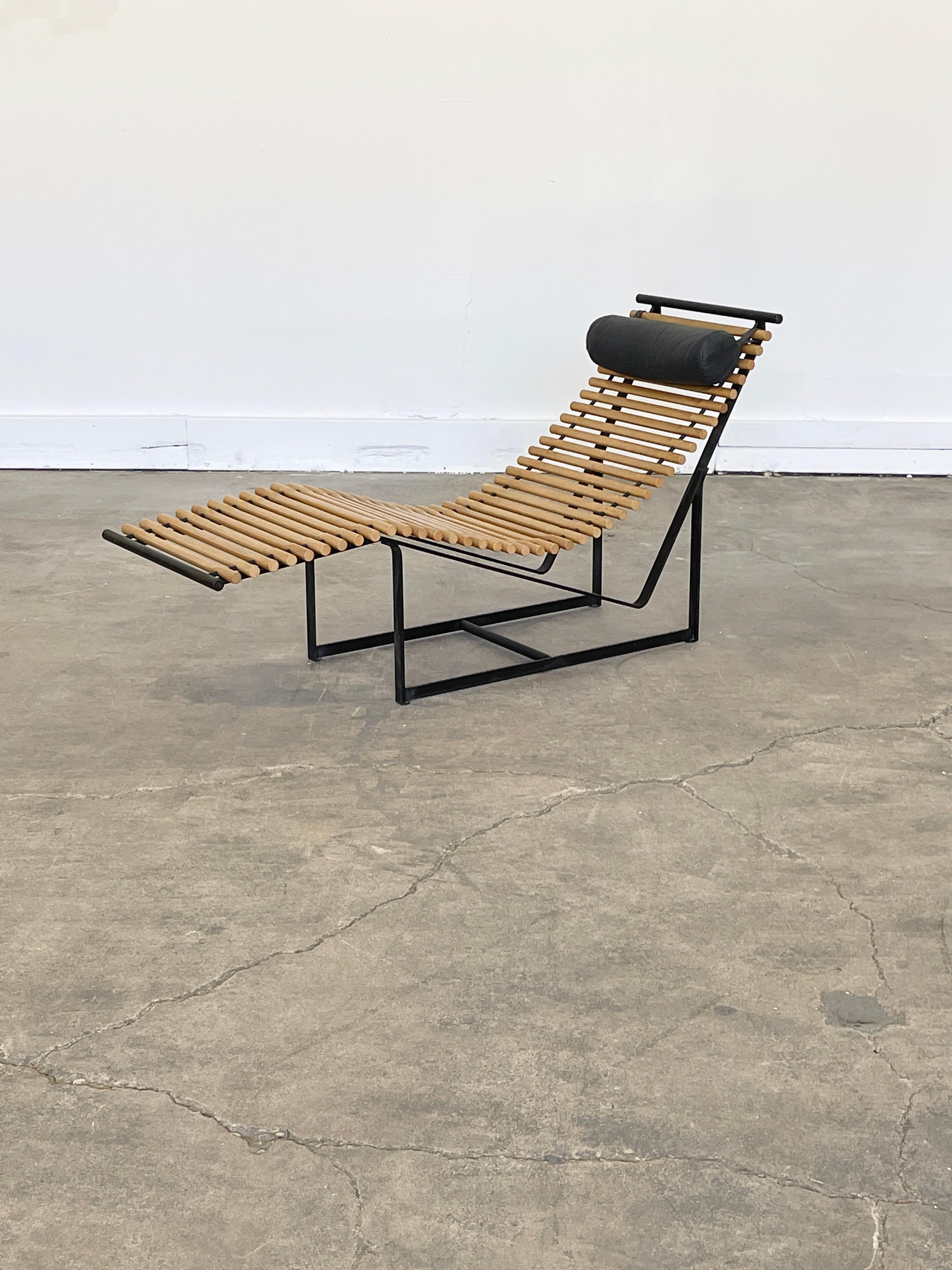 Enameled Sculptural Chaise Lounge Chair by Peter Strassl, 1978 For Sale