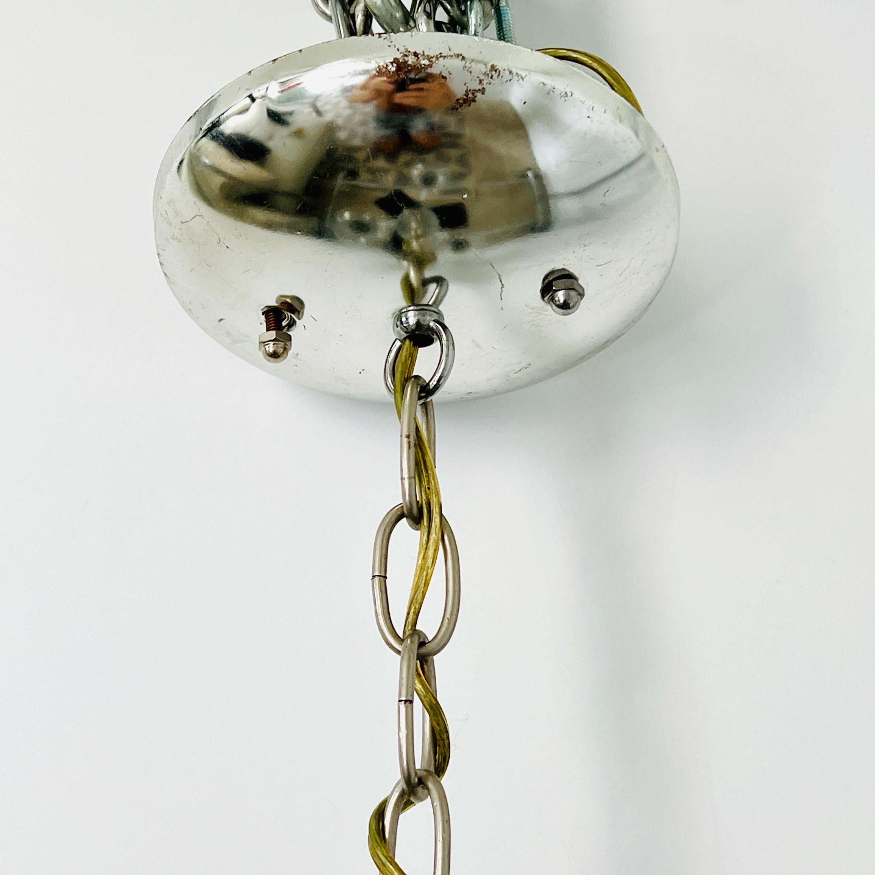 Sculptural Chandelier in Chrome and Smoked Lucite, Robert Sonneman, c. 1970's For Sale 8
