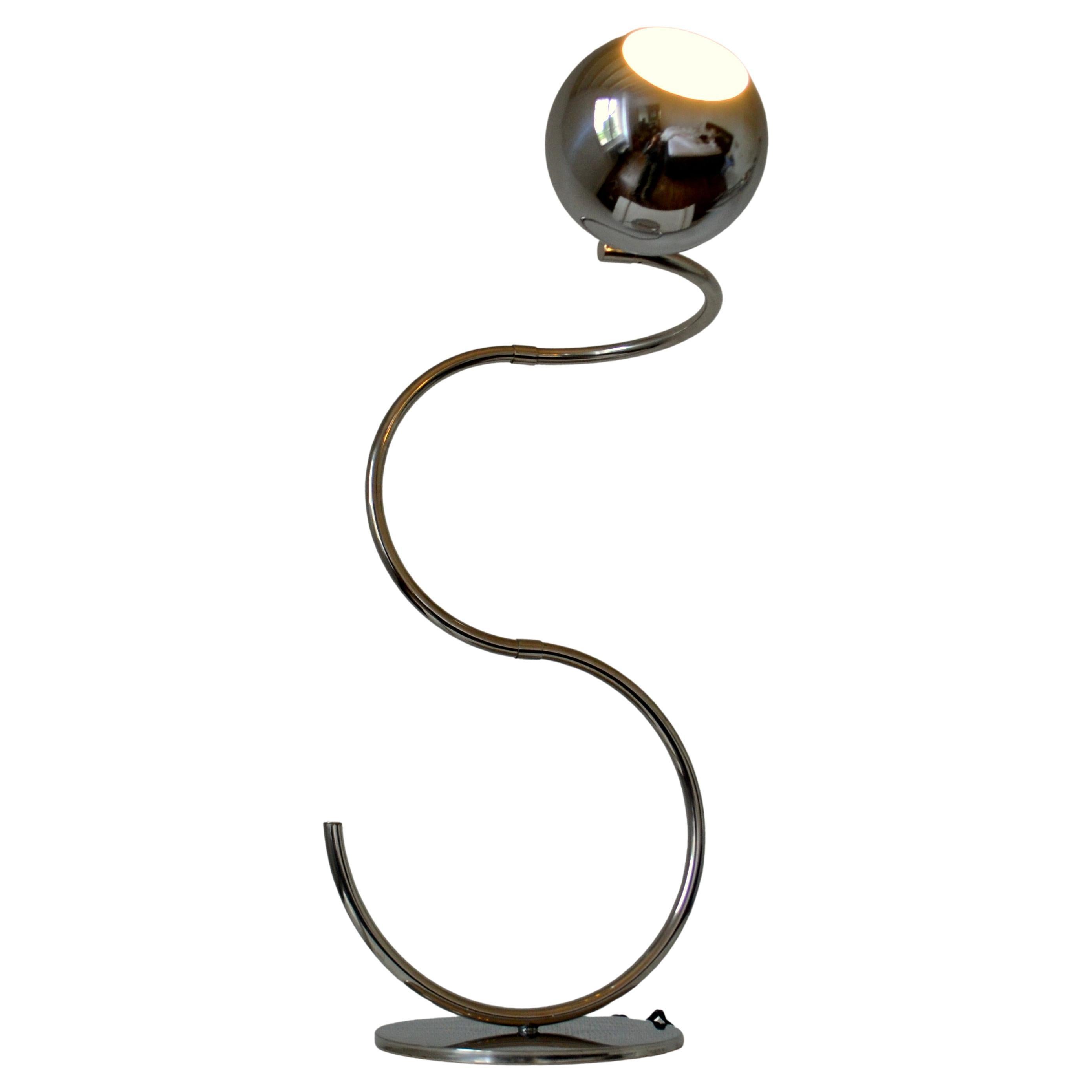 Italian Sculptural Chrome Articulated Floor Lamp, Italy, 1960s For Sale