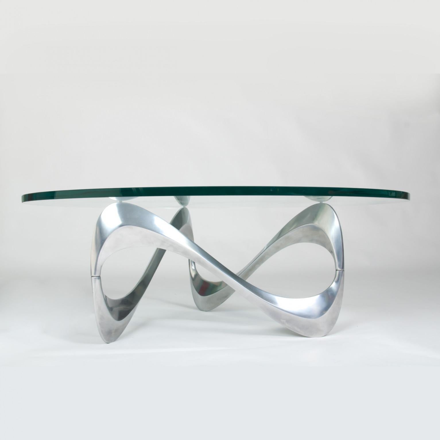 Sculptural Chrome Coffee or Side Table by Knut Hesterberg, 1960 In Good Condition For Sale In Rijssen, NL