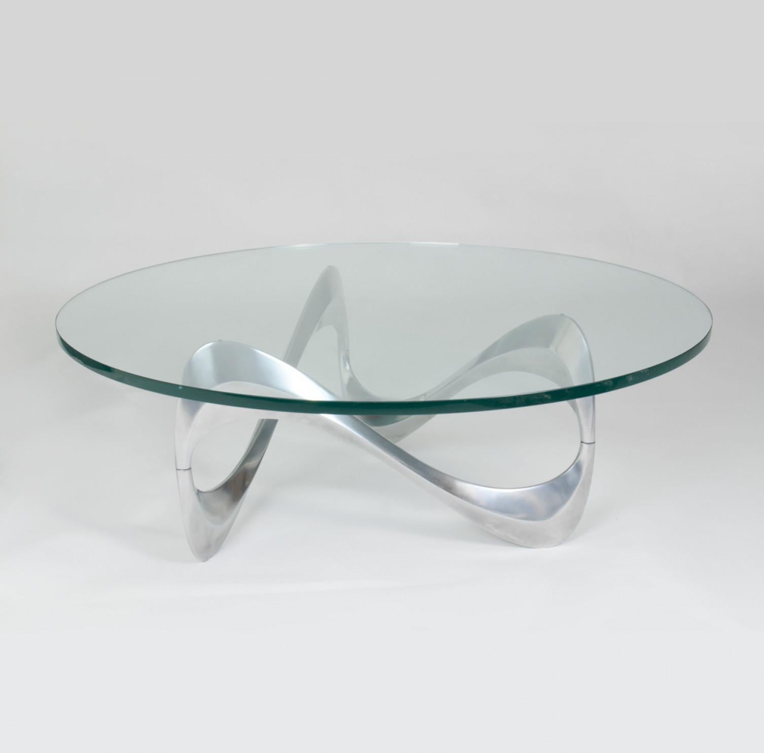 Mid-20th Century Sculptural Chrome Coffee or Side Table by Knut Hesterberg, 1960 For Sale