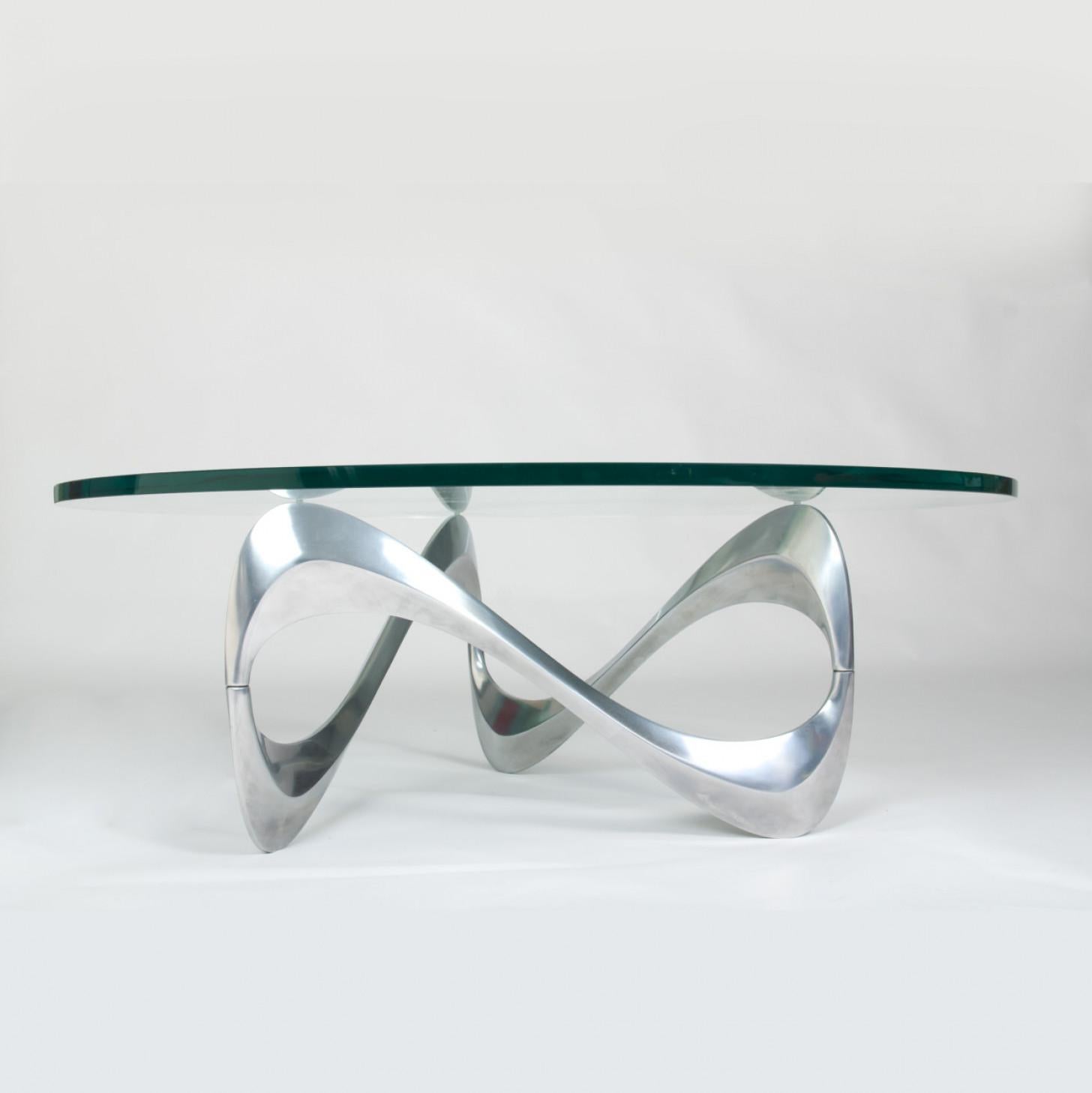 Sculptural Chrome Coffee or Side Table by Knut Hesterberg, 1960 For Sale 1