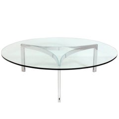 Vintage Sculptural Chrome Coffee Table Attributed to Fabricius and Kastholm