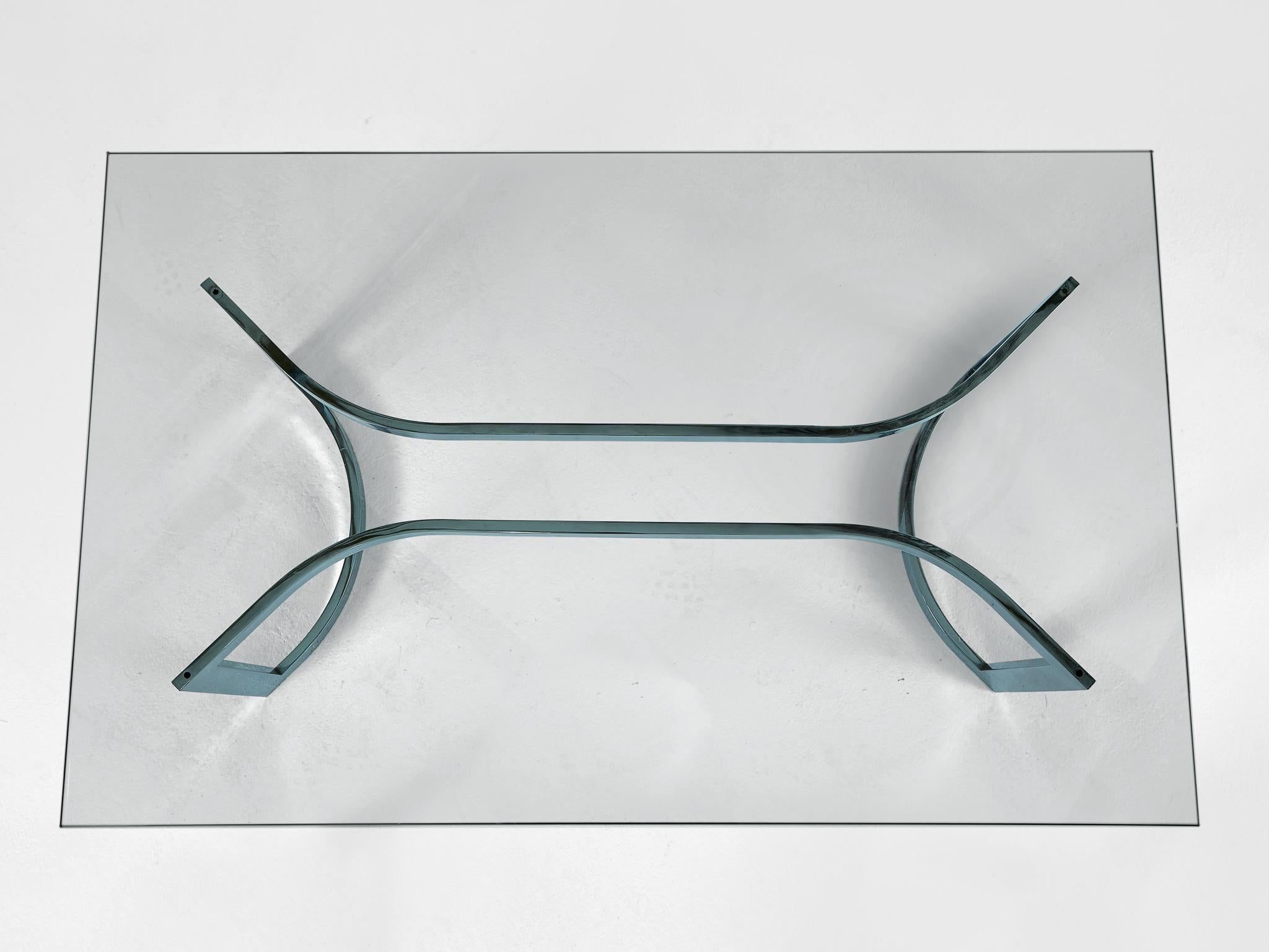 Sculptural Chrome-Plated Cocktail Table 1