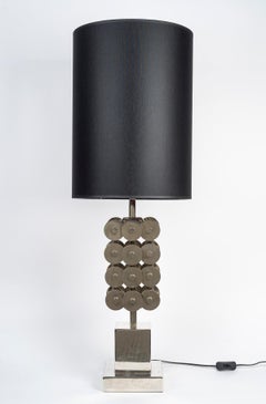 Sculptural Chrome Table Lamp Italy, circa 1970–1975