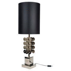 Sculptural Chrome Table Lamp Italy, circa 1970–1975