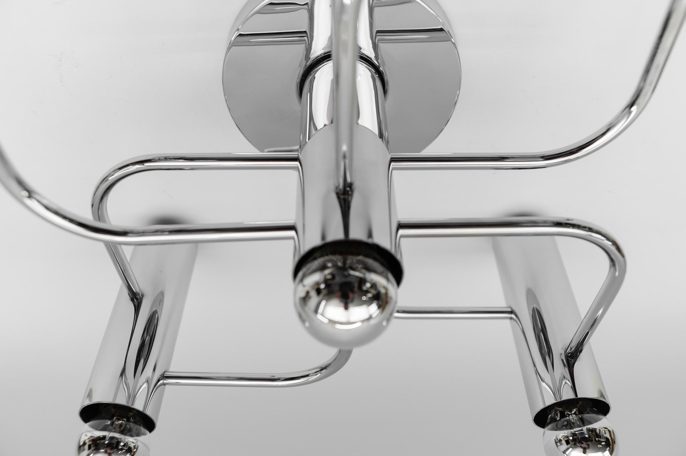 Sculptural Chrome Wall Light or Flush Mount by Leola, 1970s Germany 4