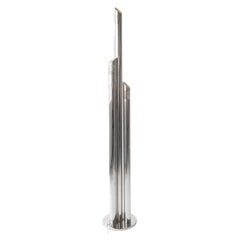 Sculptural Chromed Floor Lamp by Goffredo Reggiani, Italian Collectible Design