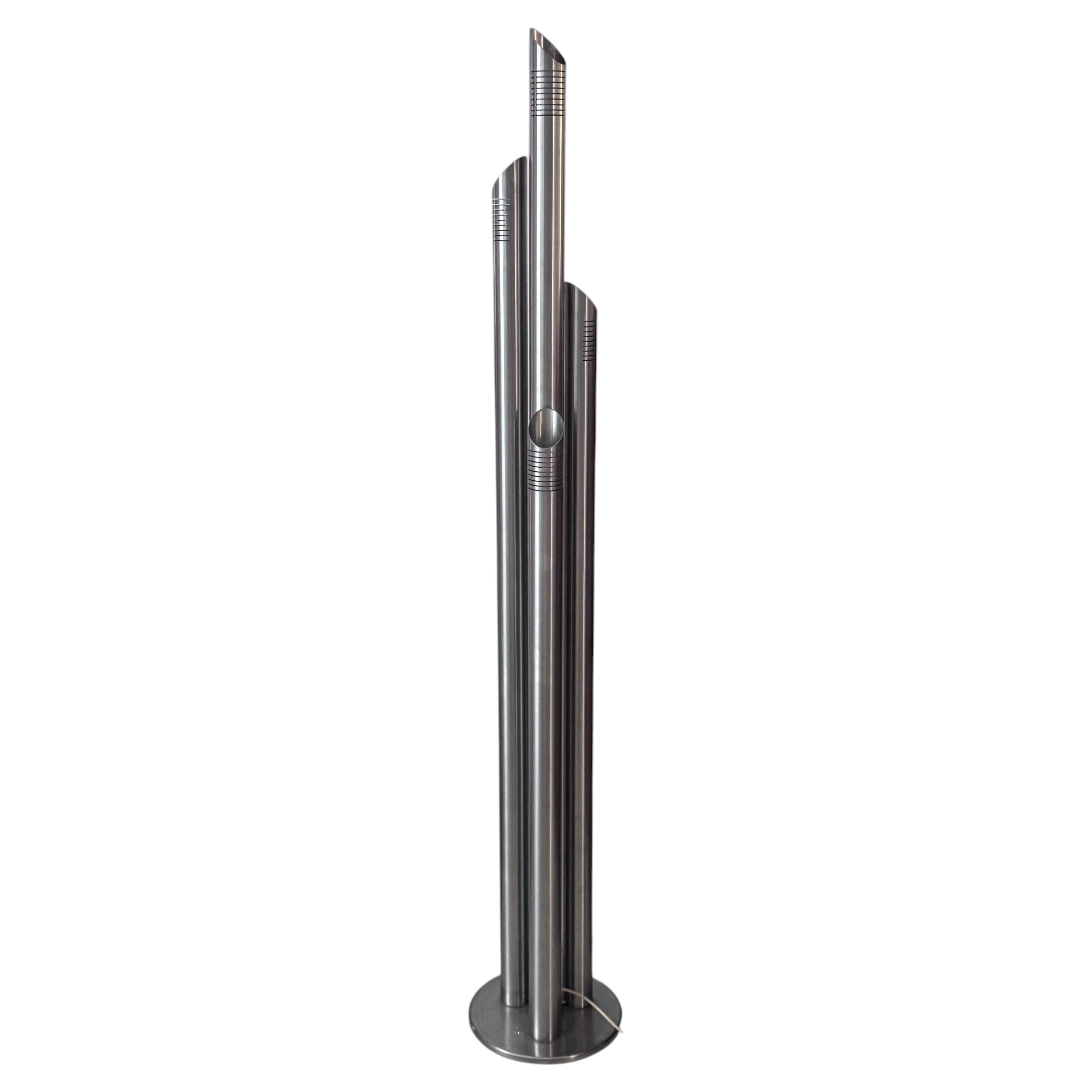 Sculptural Chromed Floor Lamp by Goffredo Reggiani, late 20th Century