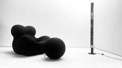 Sculptural Chromed floor lamp by Lamperti Italy 1970's