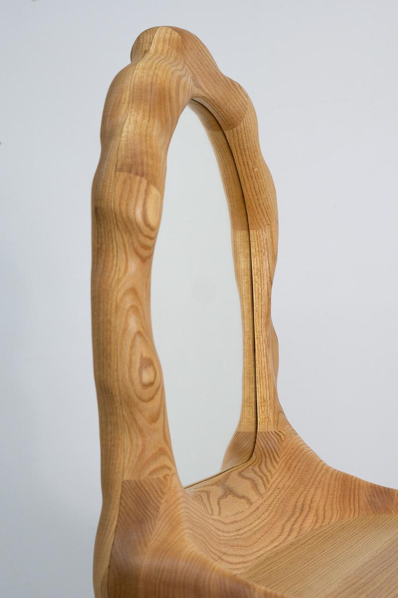 Contemporary Sculptural Cloudy Dressing Table in Red Oak Wood by Alexander Knysch For Sale