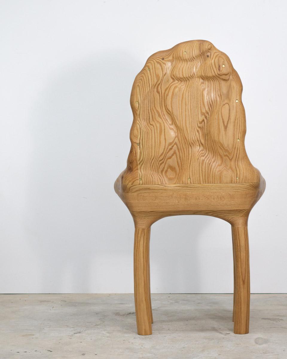 Sculptural Cloudy Dressing Table in Red Oak Wood by Alexander Knysch For Sale 1