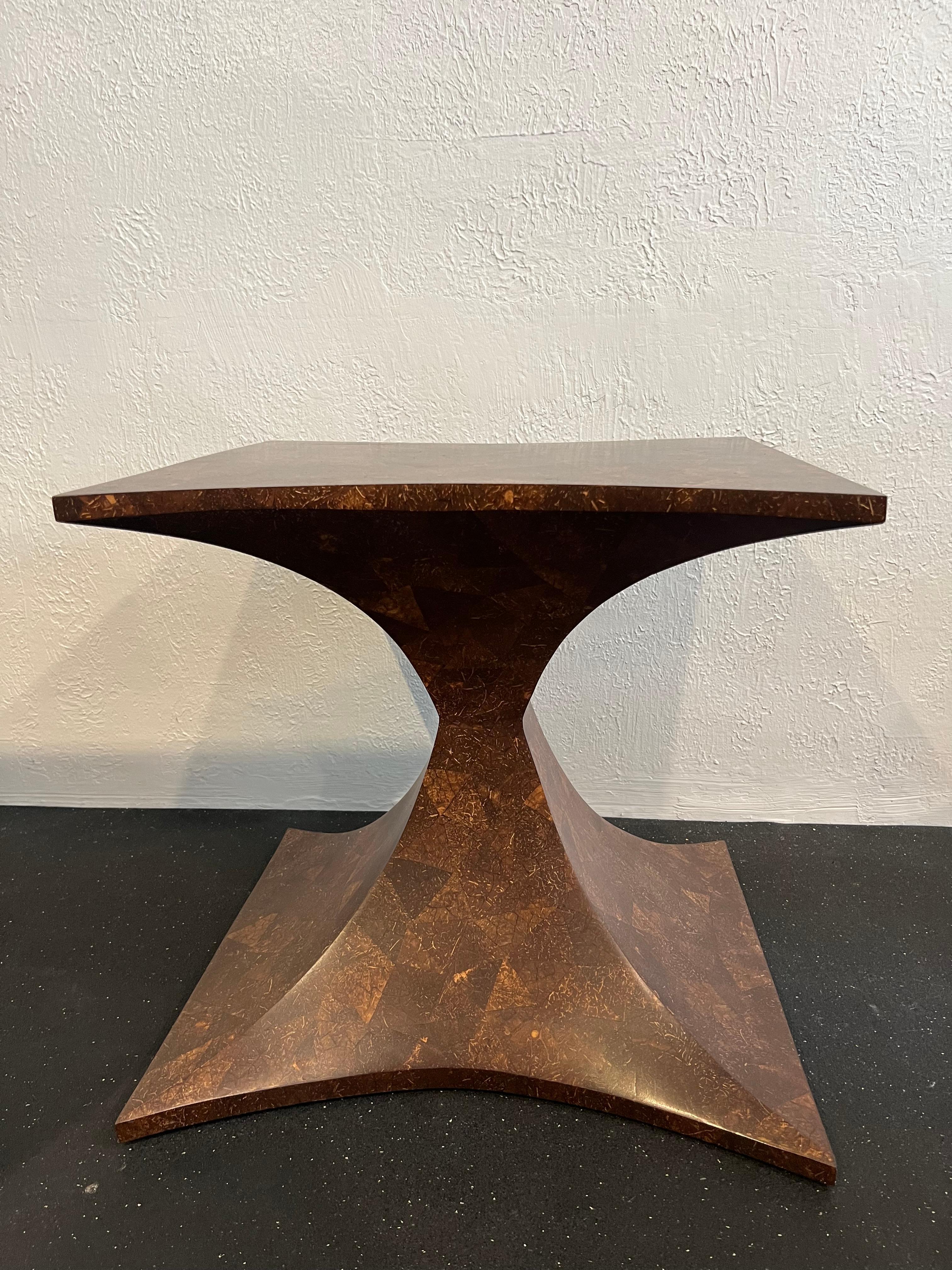 Mid-Century Modern Sculptural Coconut Shell Side Table