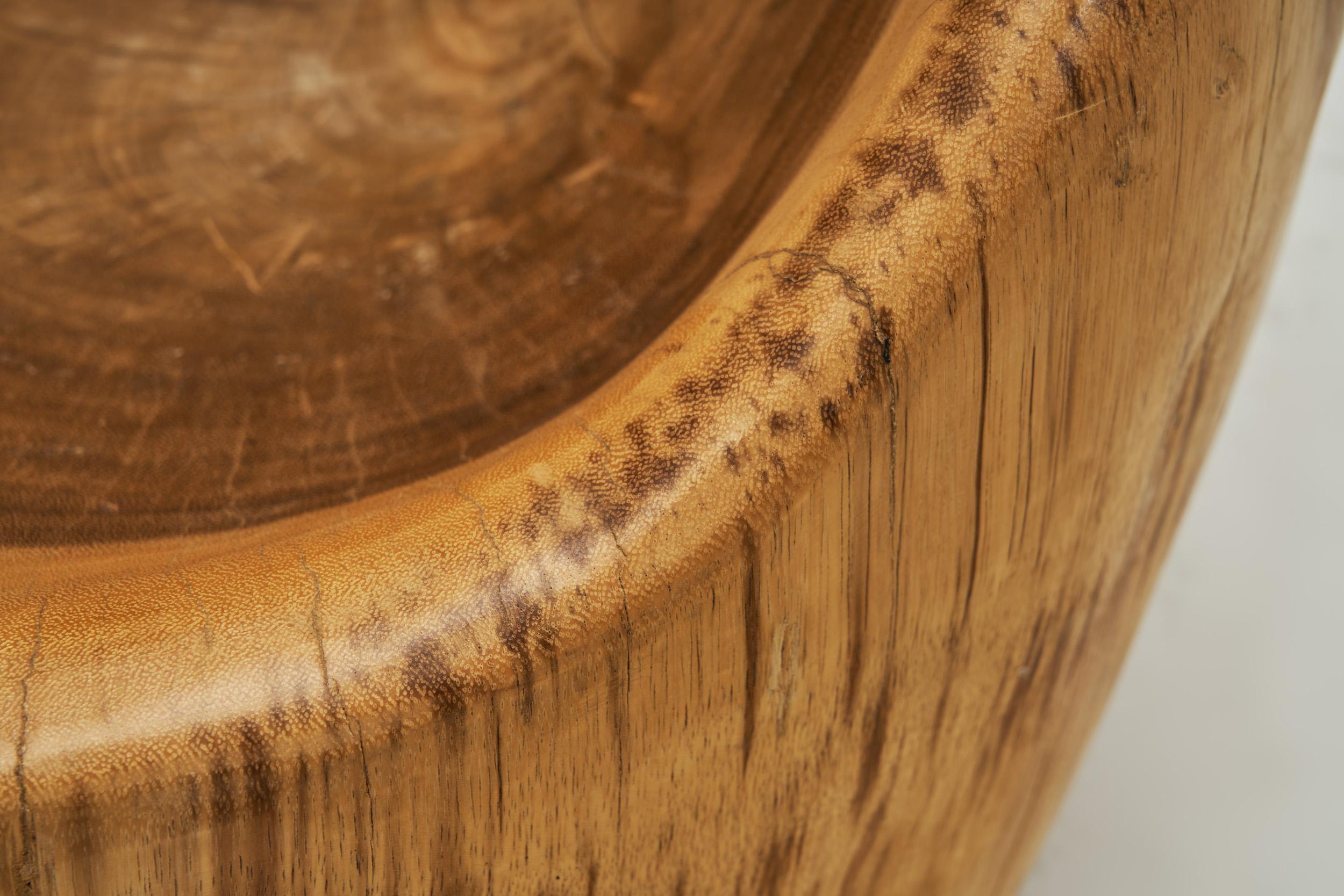 Silla Escultórica de Madera de Coco, Europa Segunda mitad del siglo XX en venta 5