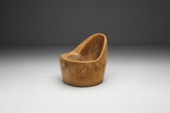 Sedia scultorea in Wood Wood, Europa Seconda metà del XX secolo
