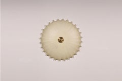 Skulpturale Cocoon Light - Goldkant Wand- und Deckenleuchte aus der Mitte des Jahrhunderts von Friedel Wa