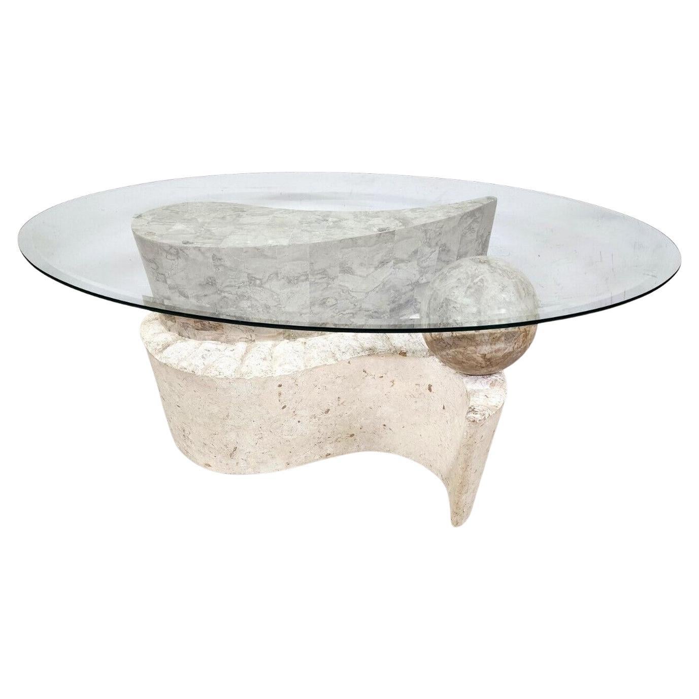 Sculptural Coffee Cocktail Table Tessellated Stone Maitland Smith Style