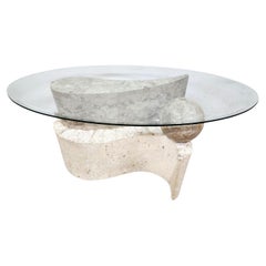 Sculptural Coffee Cocktail Table Tessellated Stone Maitland Smith Style