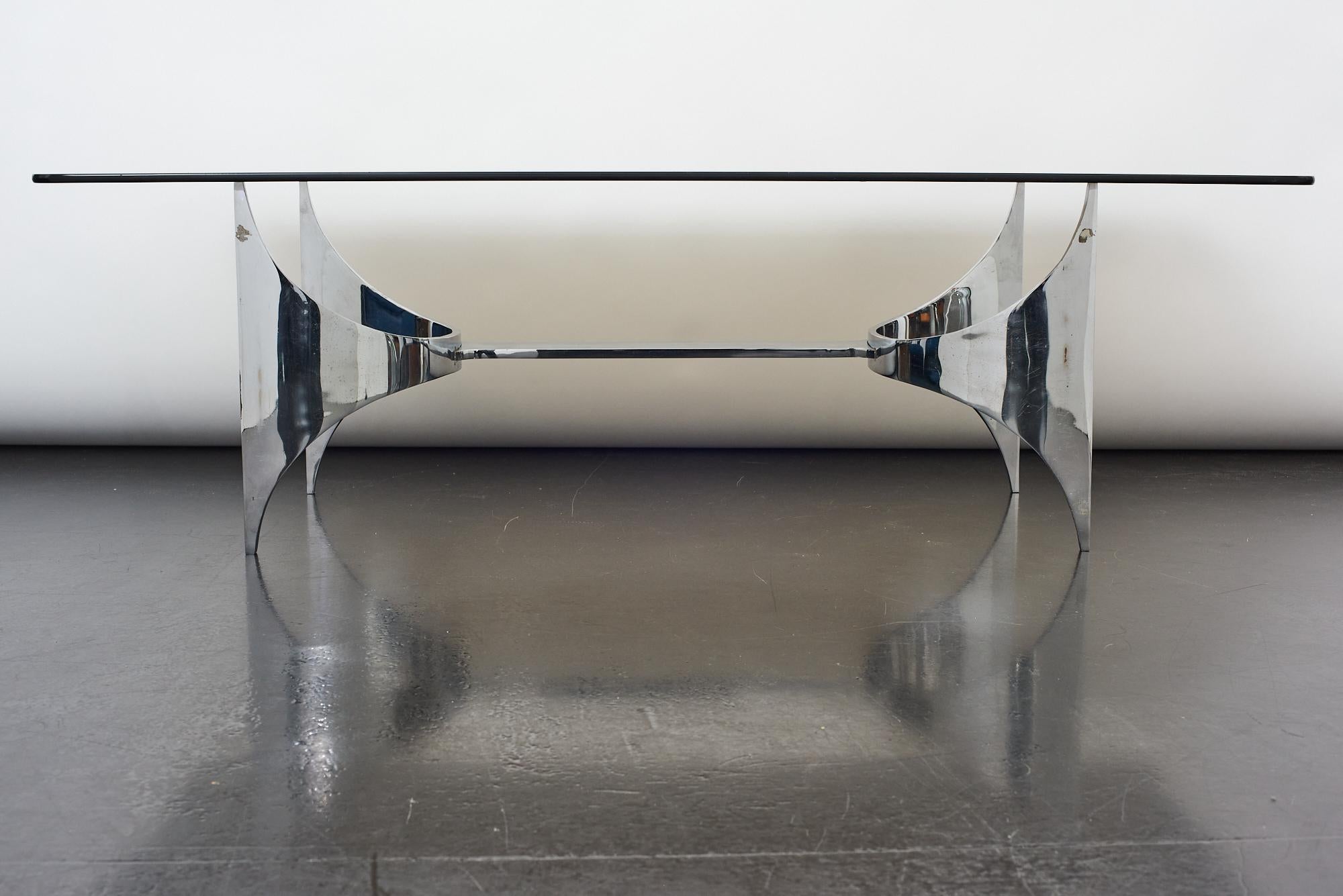 Ère spatiale Table basse sculpturale attribuée à Knut Hesterberg pour Ronald Schmitt en vente