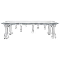 Sculptural Coffee Table by Sergio Vulpe in Transparent Epoxy Resin