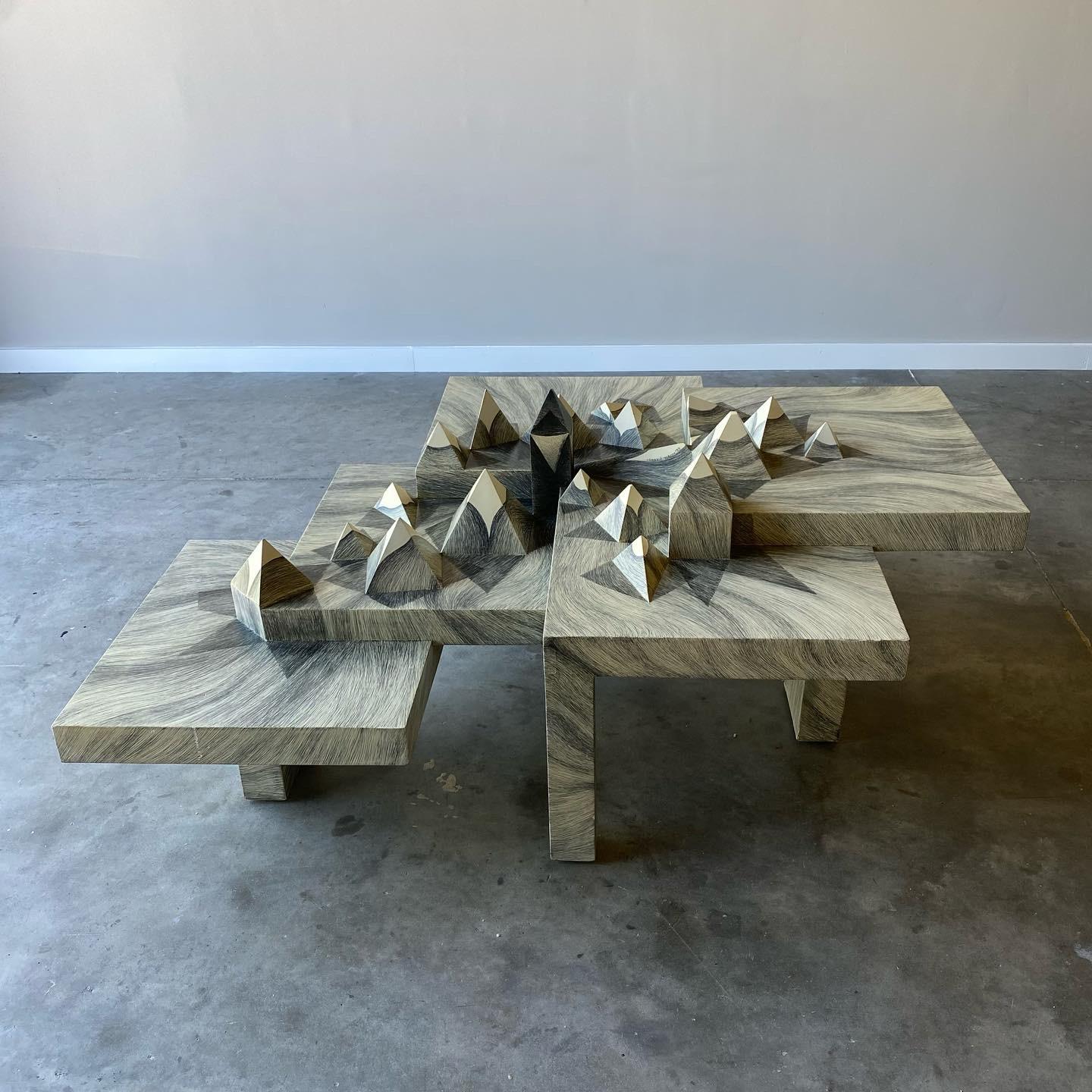 North American Sculptural Coffee Table, Edward Rokosz, 1993 For Sale