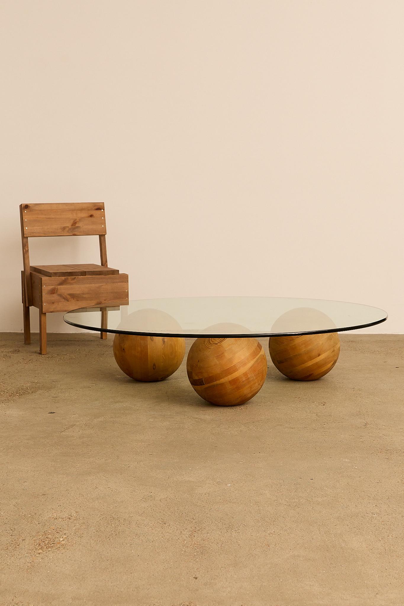 Verre Table basse sculpturale