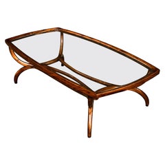 Skulpturaler Couchtisch aus brasilianischem Caviúna-Holz von Giuseppe Scapinelli, Brasilien