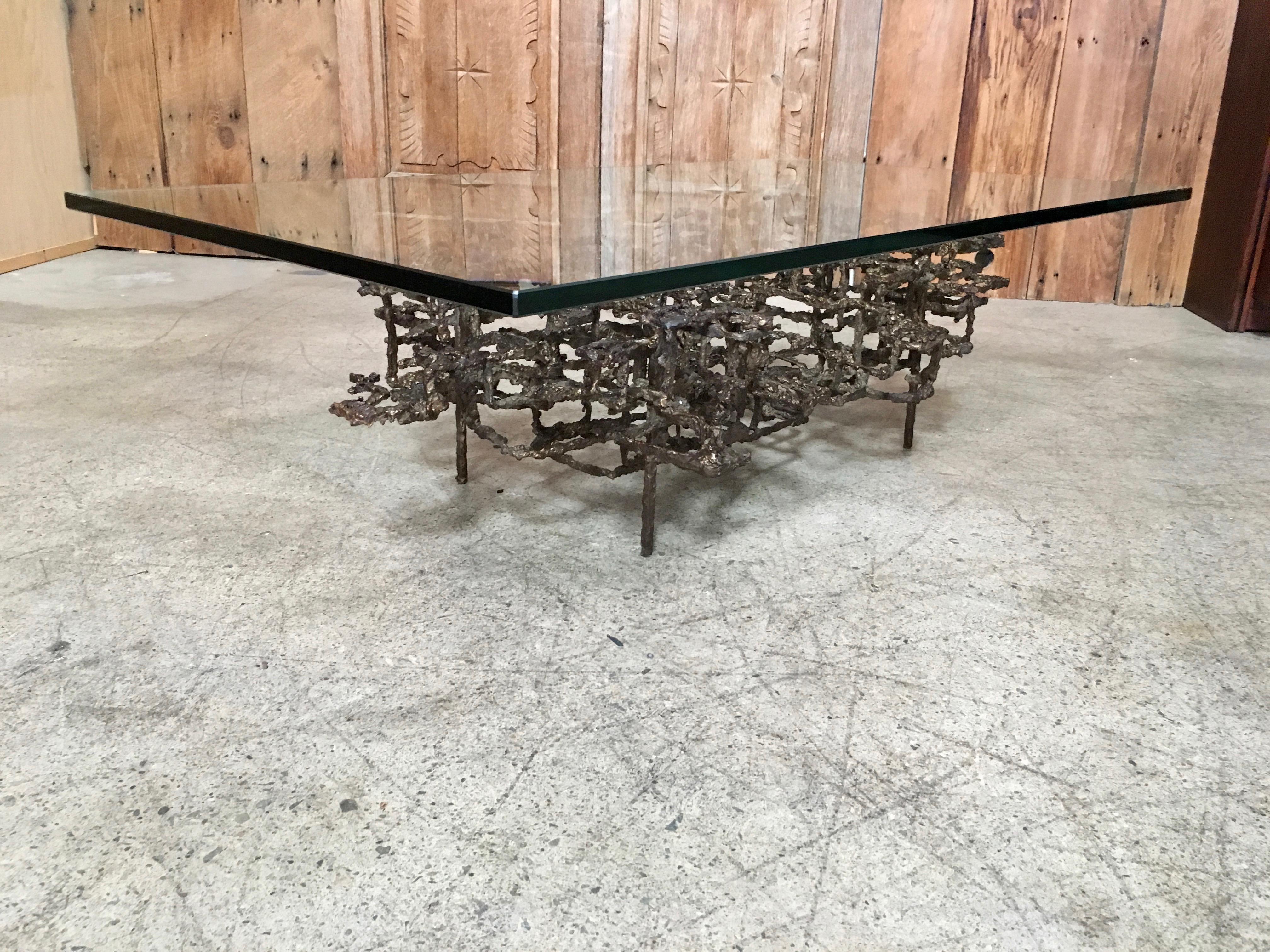 American  Sculptural Coffee Table in the Style of Daniel Gluck