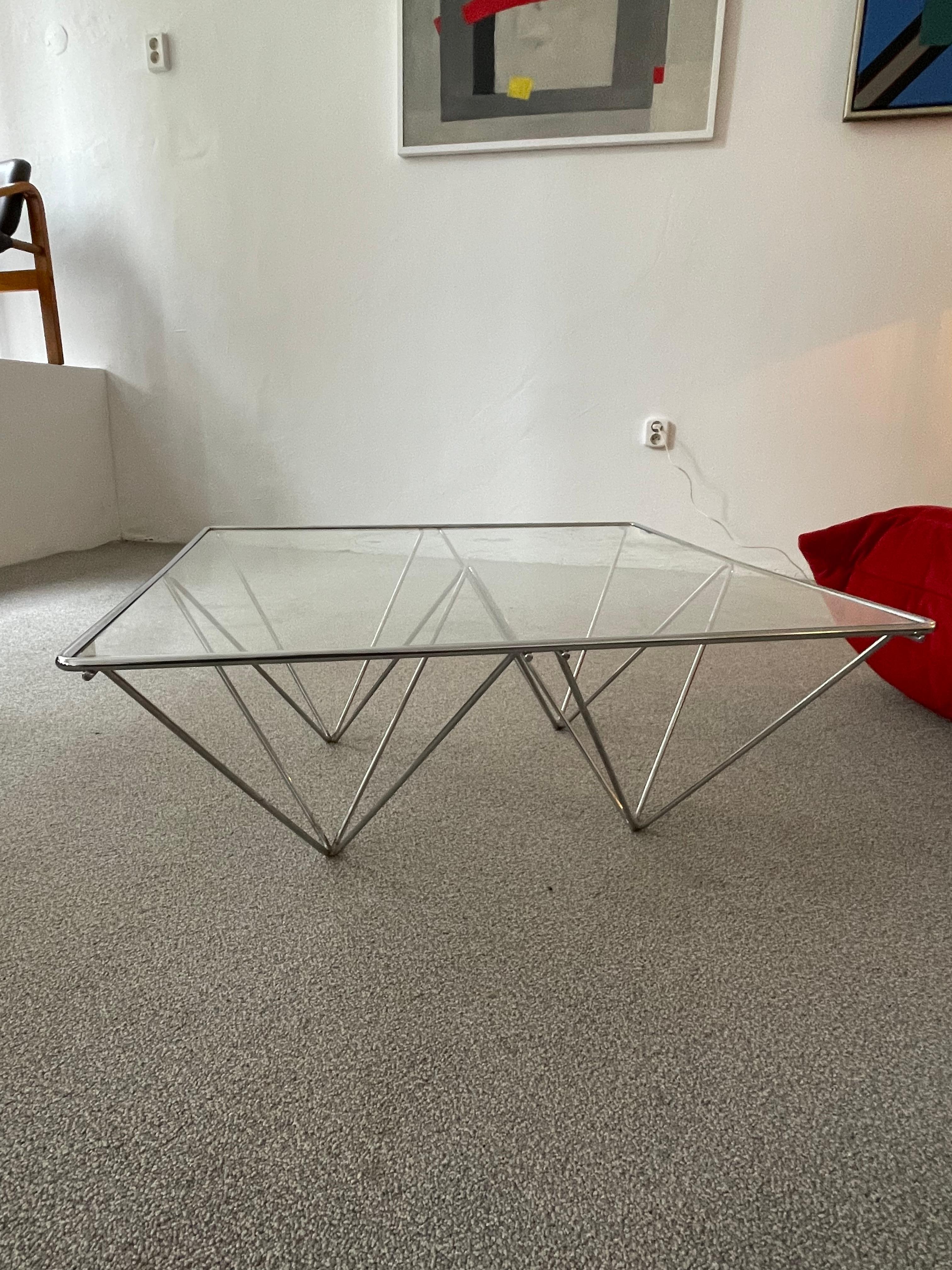 Chrome Sculptural Coffee Table in the Style of Paolo Piva for B & B Italia 1980s