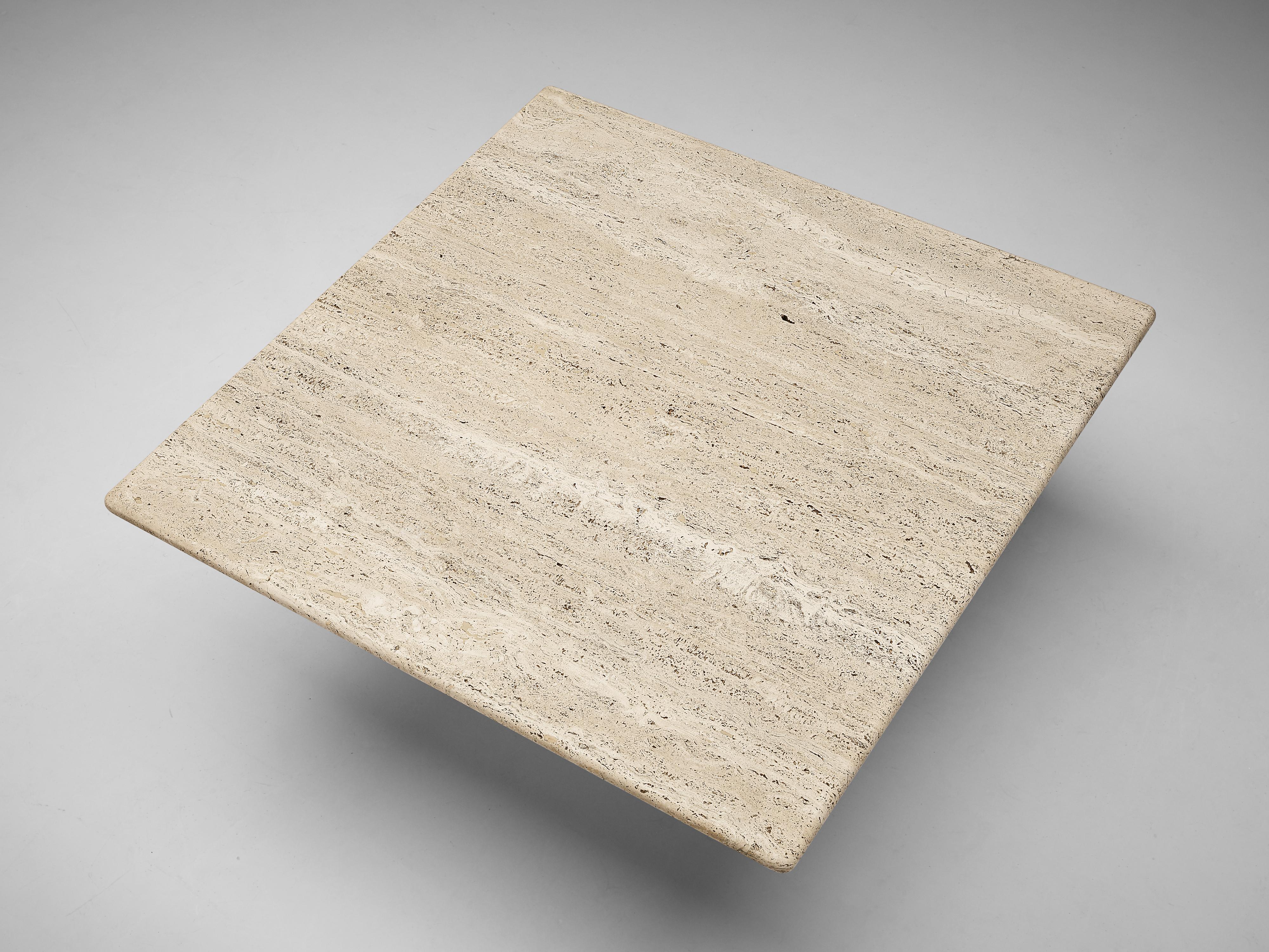 Sculptural Coffee Table in Travertine 2