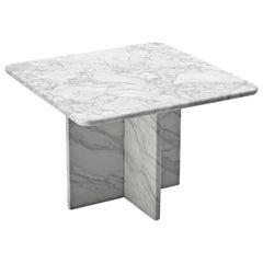 Sculptural Coffee Table in White Marble
