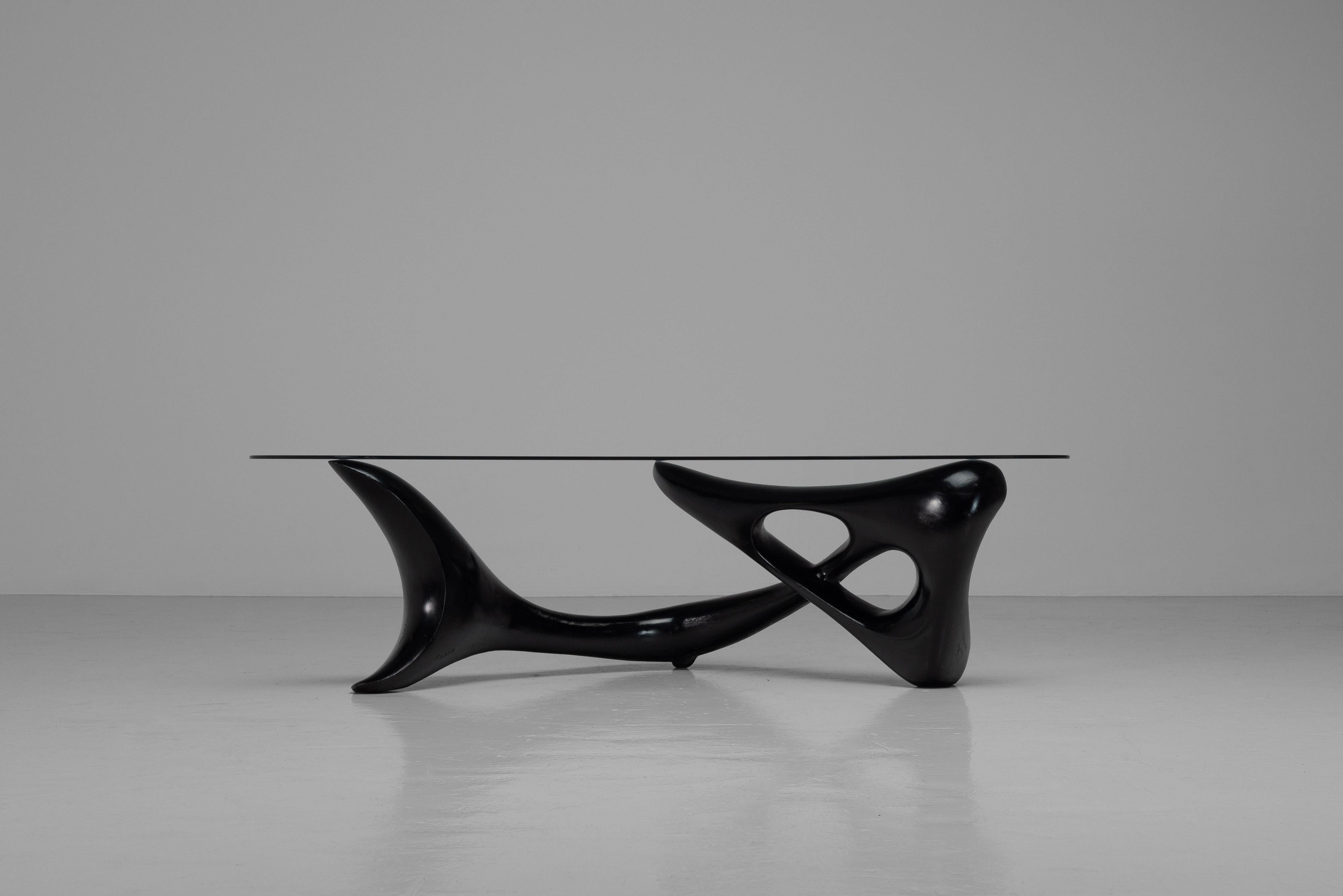 Mid-Century Modern Sculptural coffee table made in France 1966 For Sale