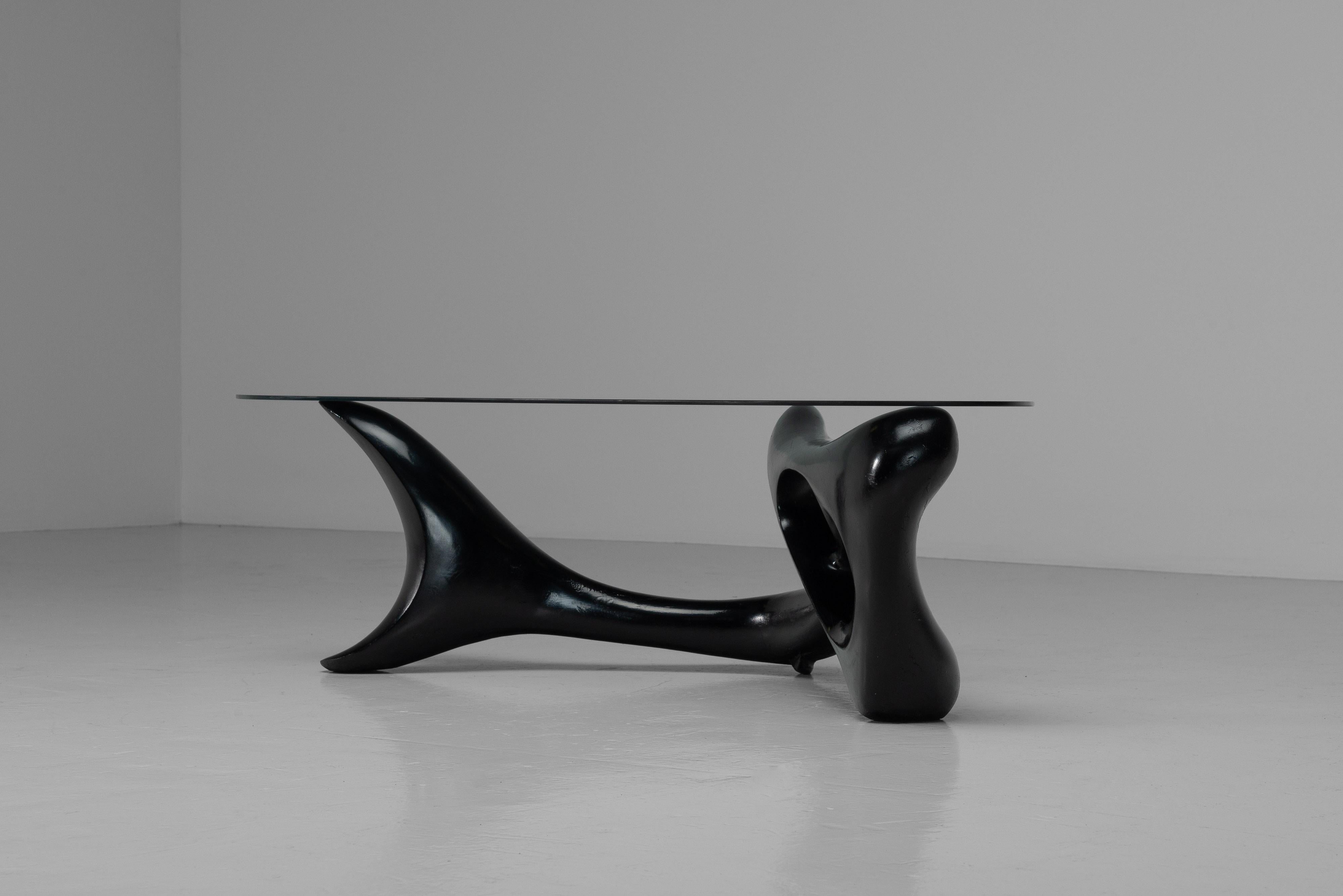 Sculptural coffee table made in France 1966 For Sale 1