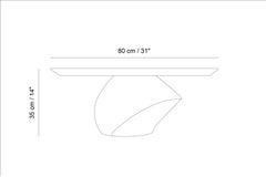 Table basse sculpturale en bois de noyer massif, table centrale Solace S8