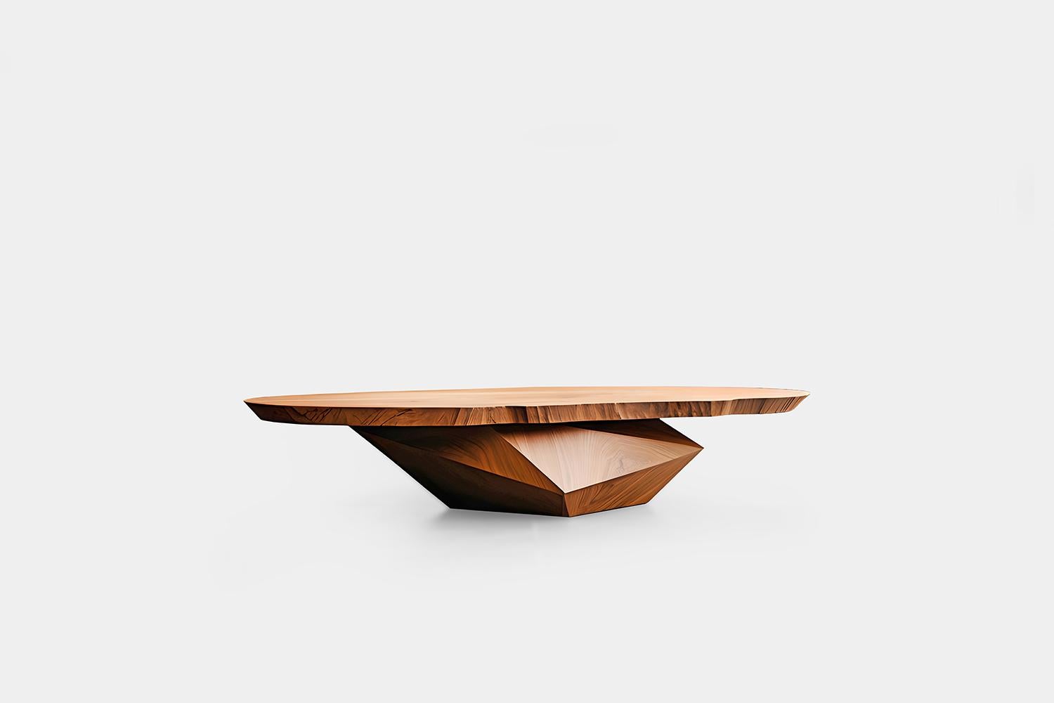 geometric wood coffee table