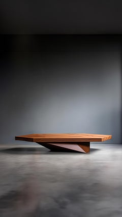 Geometric Walnut Solace 20: Coffee Table with Elegant Straight Lines