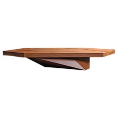 Geometric Walnut Solace 20: Coffee Table with Elegant Straight Lines