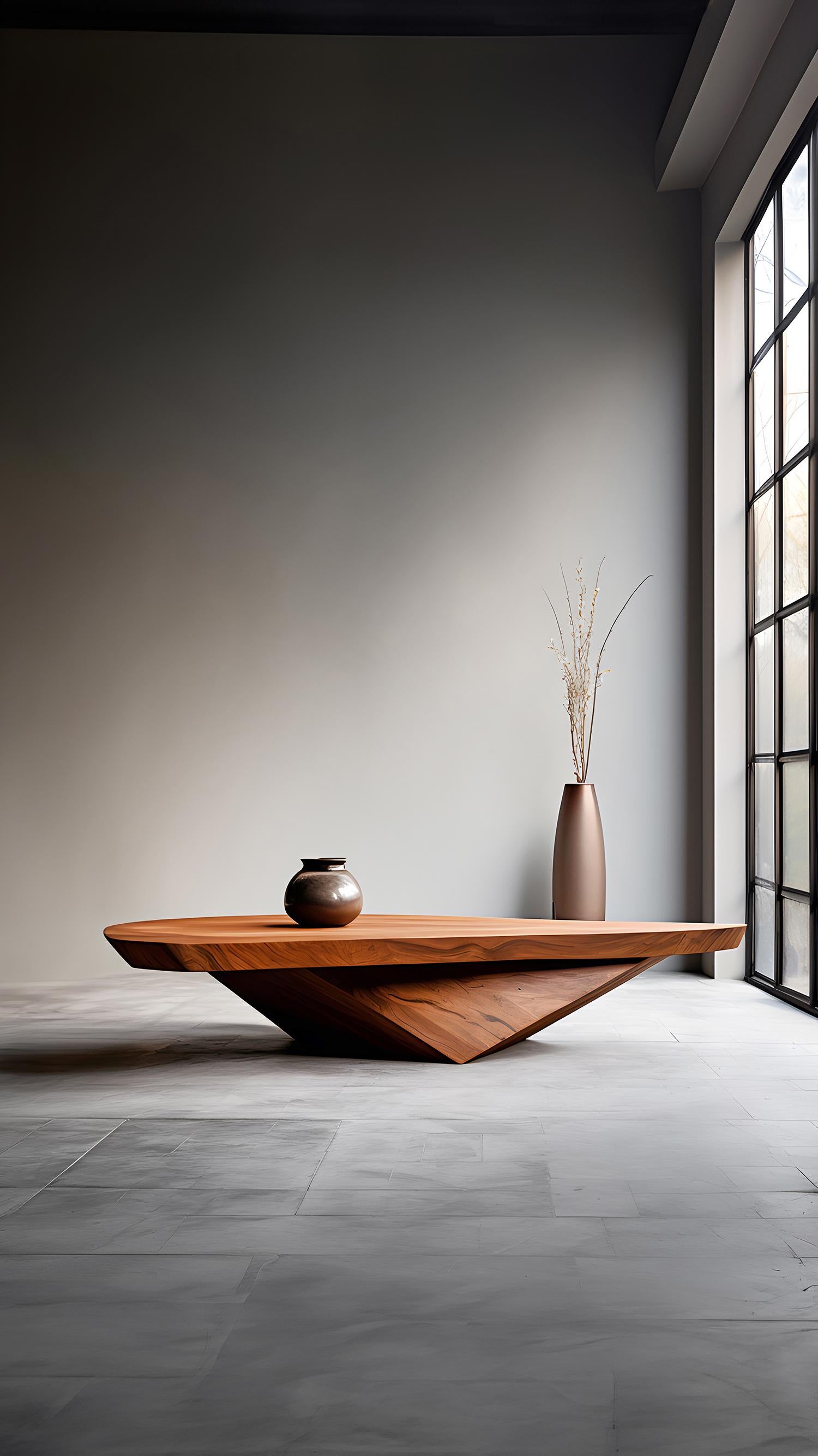 Hardwood Sculptural Coffee Table Made of Solid Wood, Center Table Solace S24 by NONO For Sale