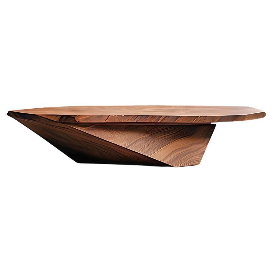 Sculptural Coffee Table Made of Solid Wood, Center Table Solace S24 by NONO For Sale