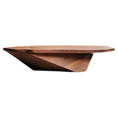 Table basse sculpturale en bois massif, table centrale Solace S24 par NONO