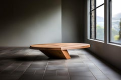Lignes orthogonales Solace 26 : Table basse en noyer massif avec base Elegance