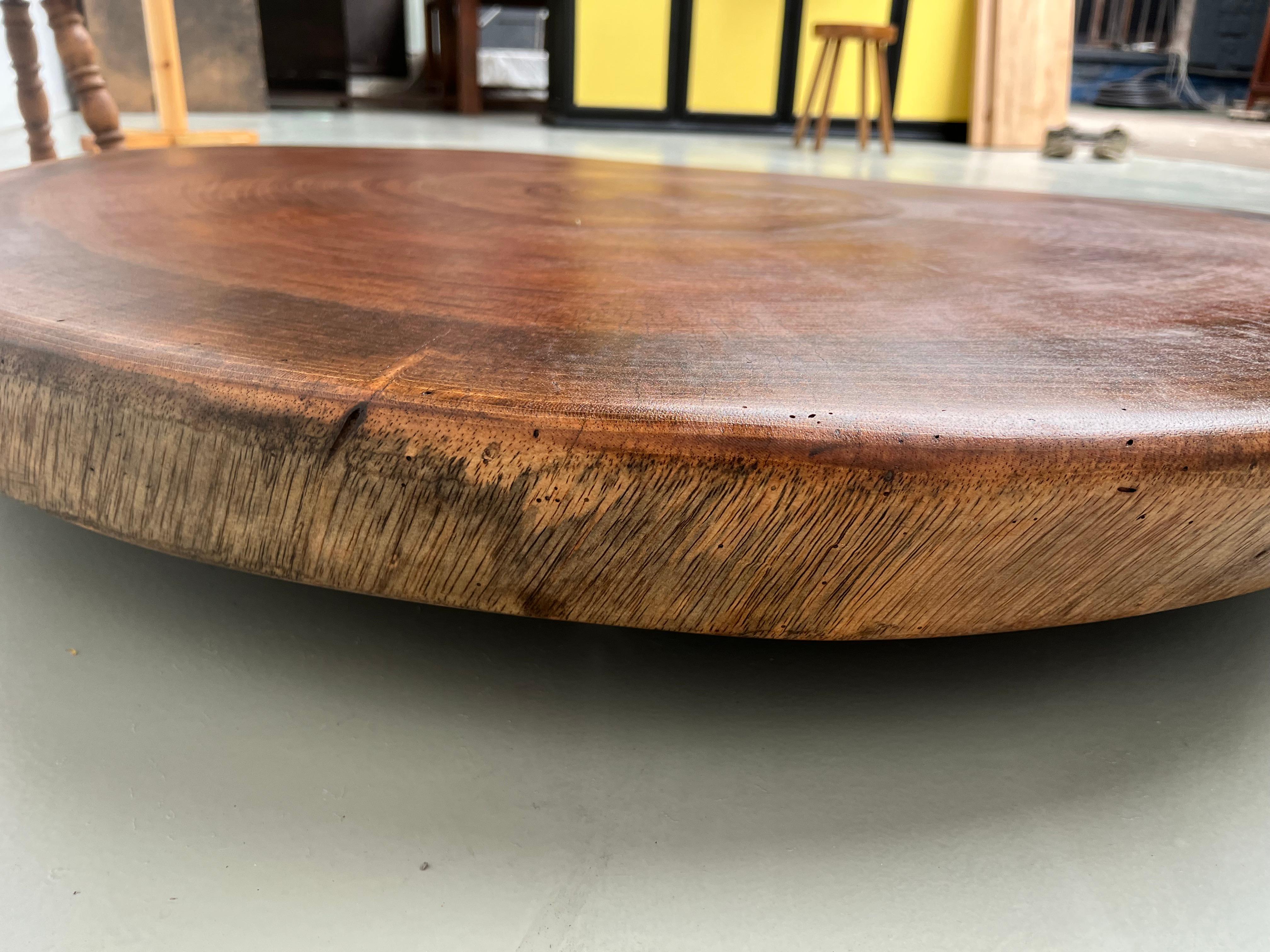  Sculptural Coffee Table, Monoxyle from the 50s in Oukoume Wood 6