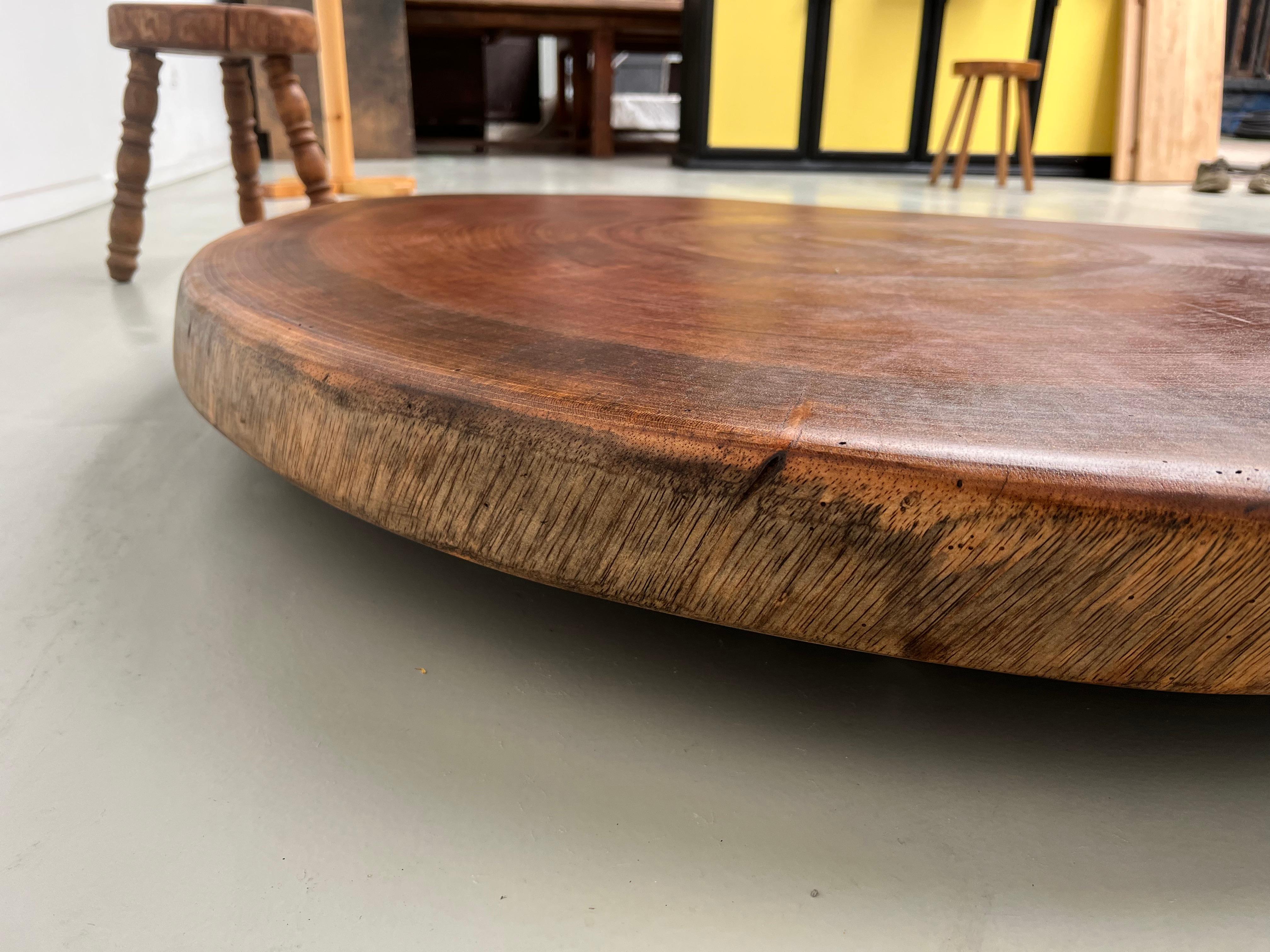  Sculptural Coffee Table, Monoxyle from the 50s in Oukoume Wood 7