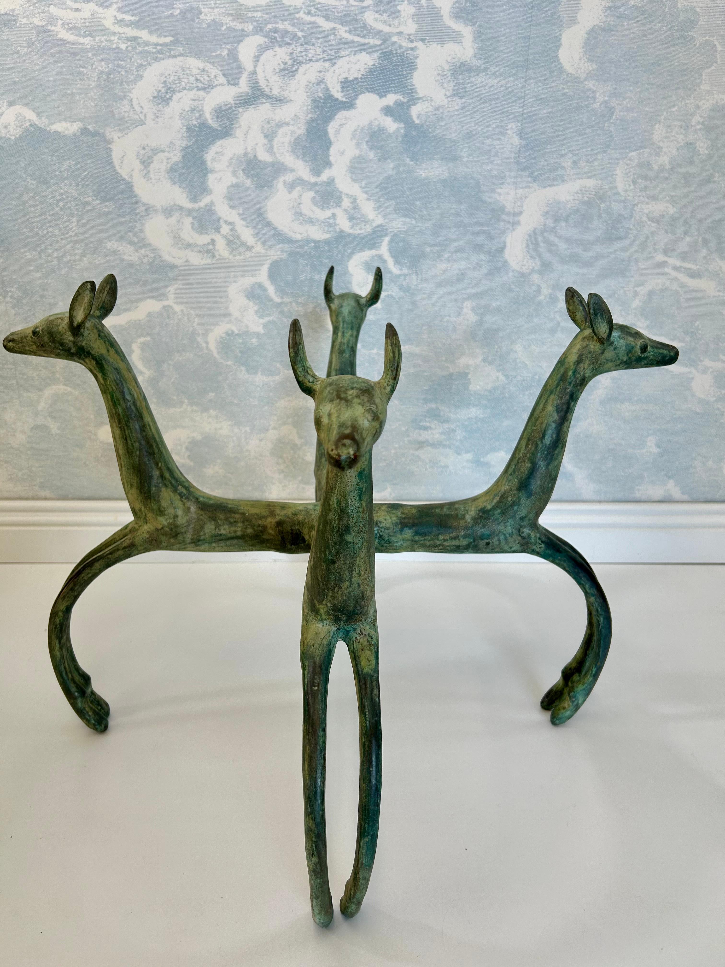 Sculptural Coffee Table, Patinated Bronze, in the Style of Armand-Albert Rateau en vente 6