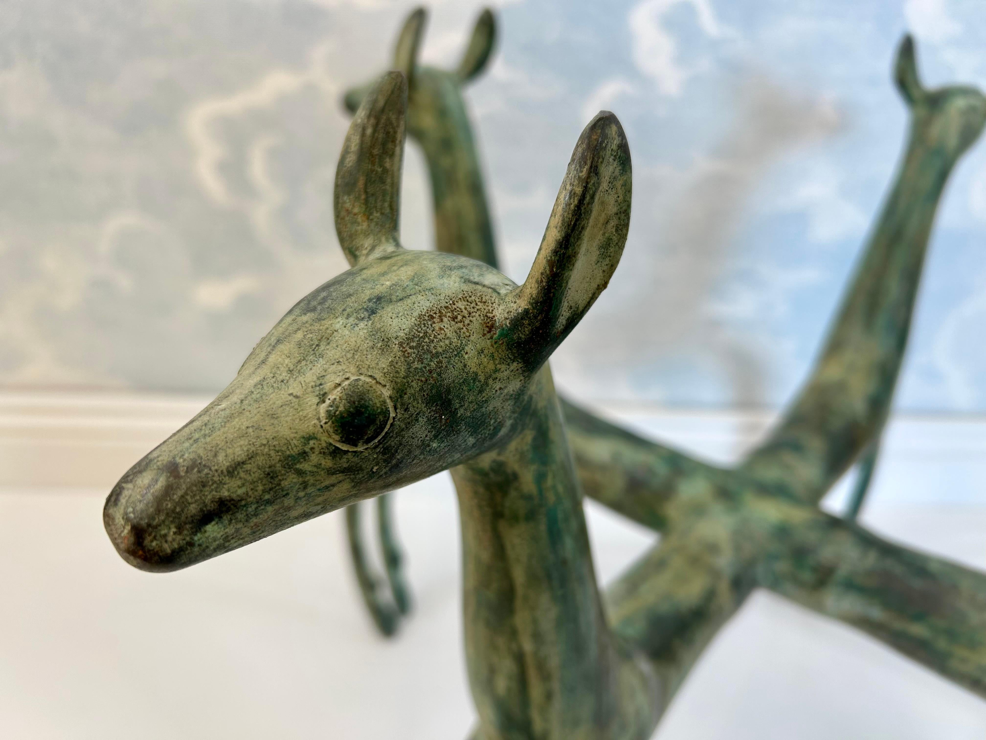 Français Sculptural Coffee Table, Patinated Bronze, in the Style of Armand-Albert Rateau en vente