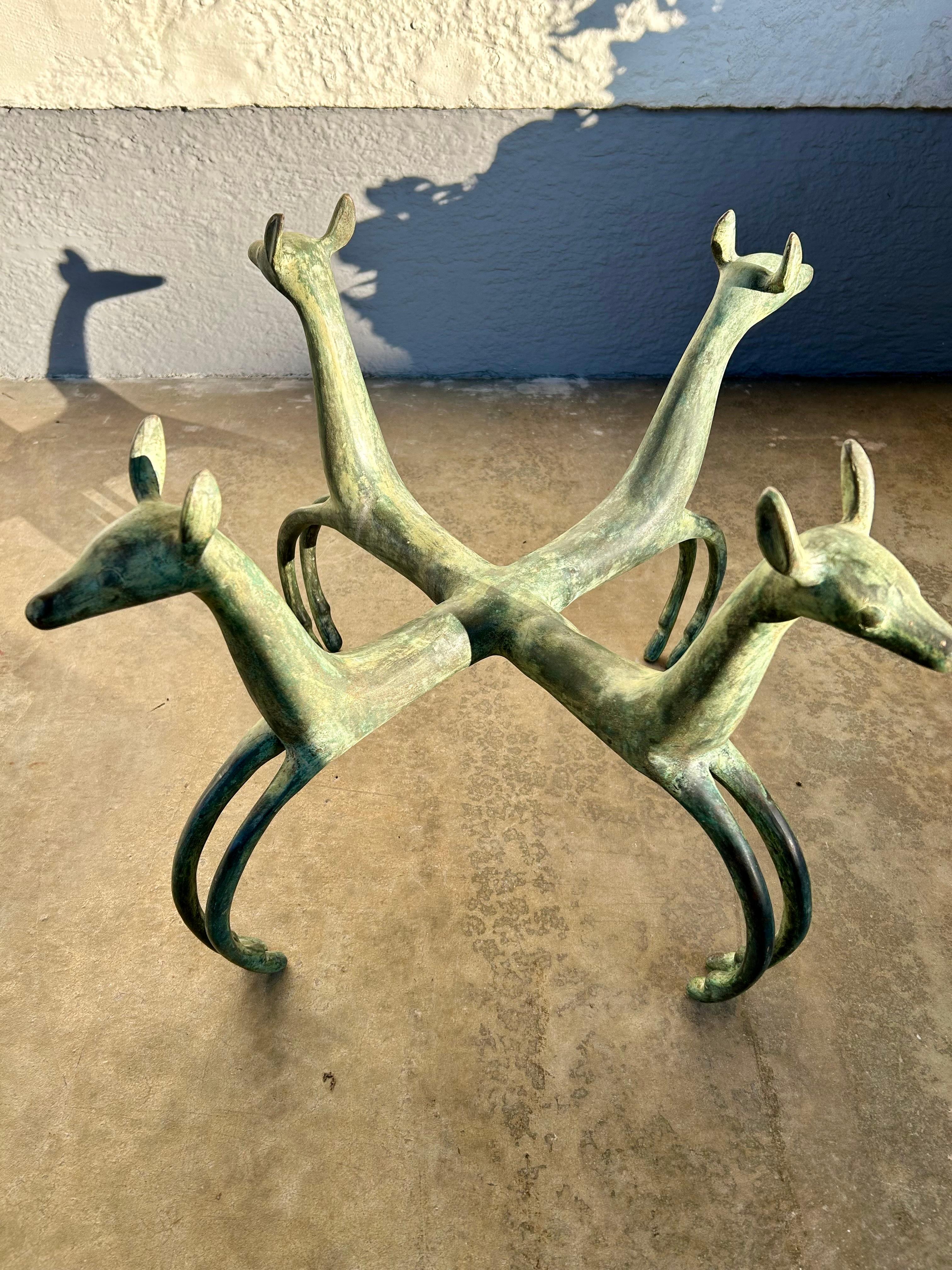 Patiné Sculptural Coffee Table, Patinated Bronze, in the Style of Armand-Albert Rateau en vente